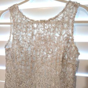 Rare Sparkly Silver Filigree Dress (Charming Charlie)